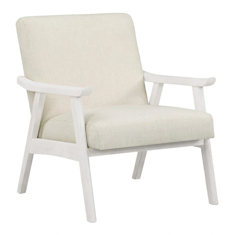 Fauteuil rembourré en tissu de style Mid-Century