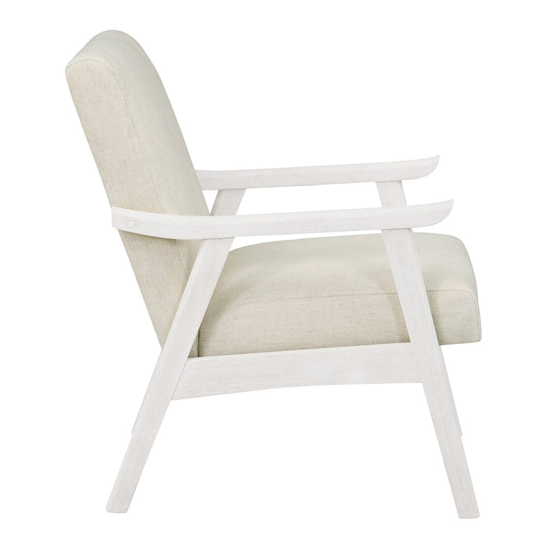 Fauteuil rembourré en tissu de style Mid-Century