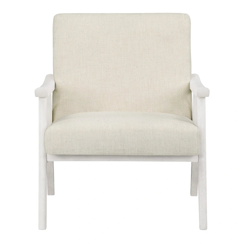 Fauteuil rembourré en tissu de style Mid-Century