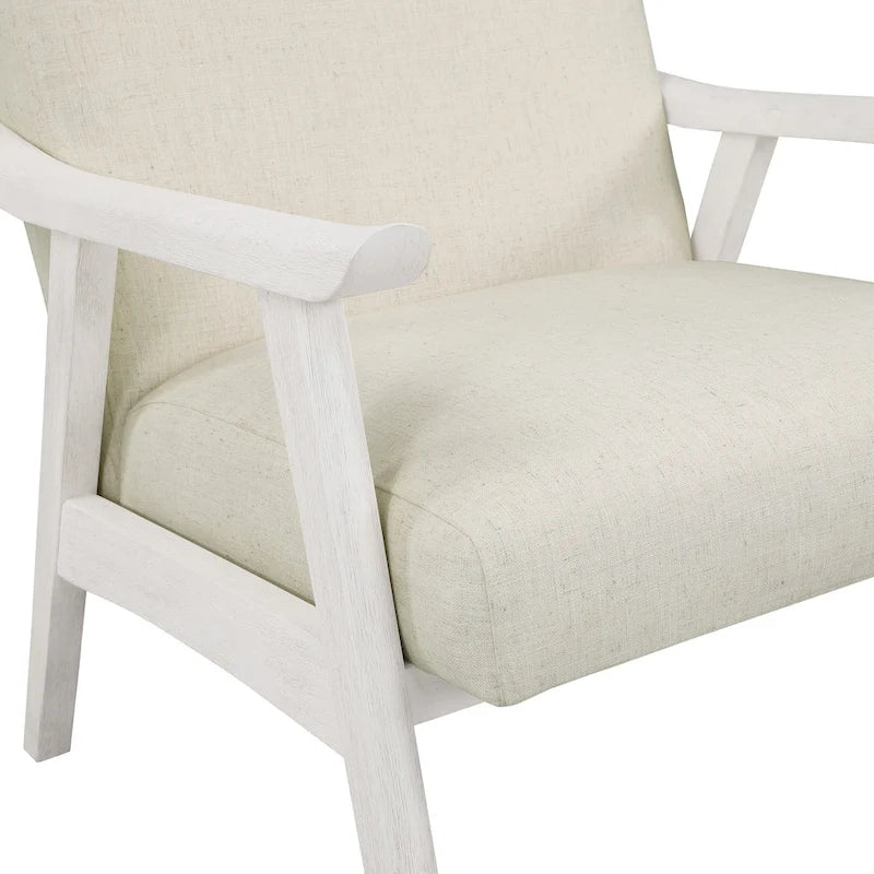 Fauteuil rembourré en tissu de style Mid-Century