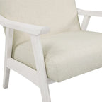 Fauteuil rembourré en tissu de style Mid-Century