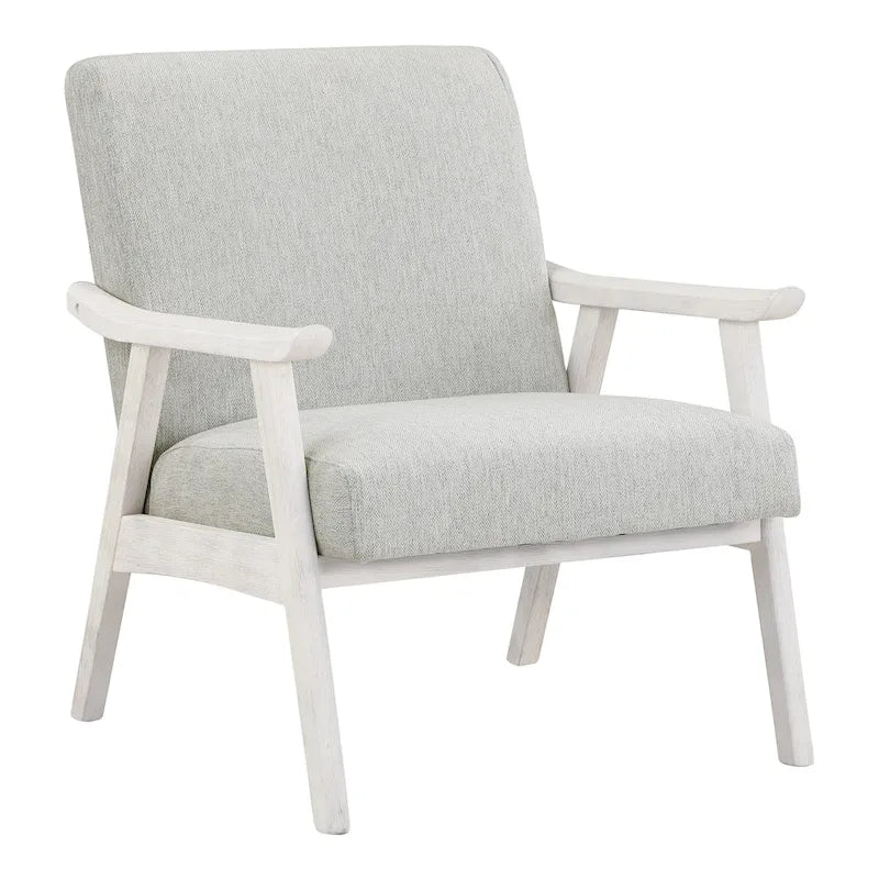 Fauteuil rembourré en tissu de style Mid-Century