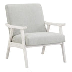 Fauteuil rembourré en tissu de style Mid-Century