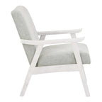Fauteuil rembourré en tissu de style Mid-Century