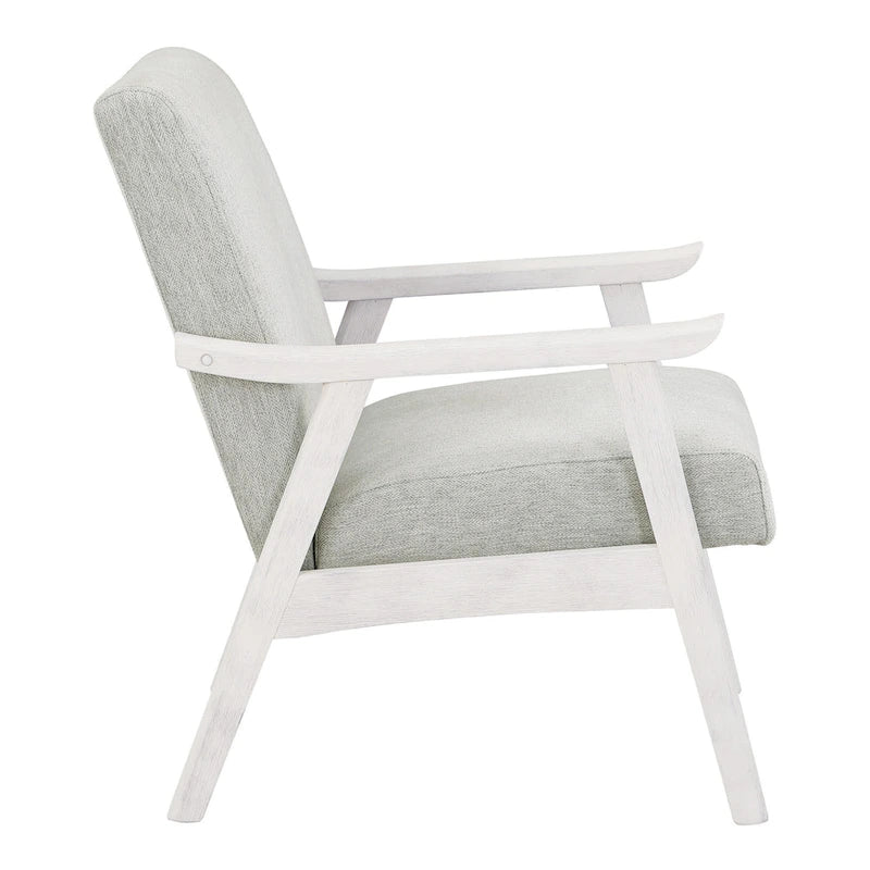 Fauteuil rembourré en tissu de style Mid-Century