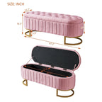 Bouton-touffeté Velours Rangement Ottoman
