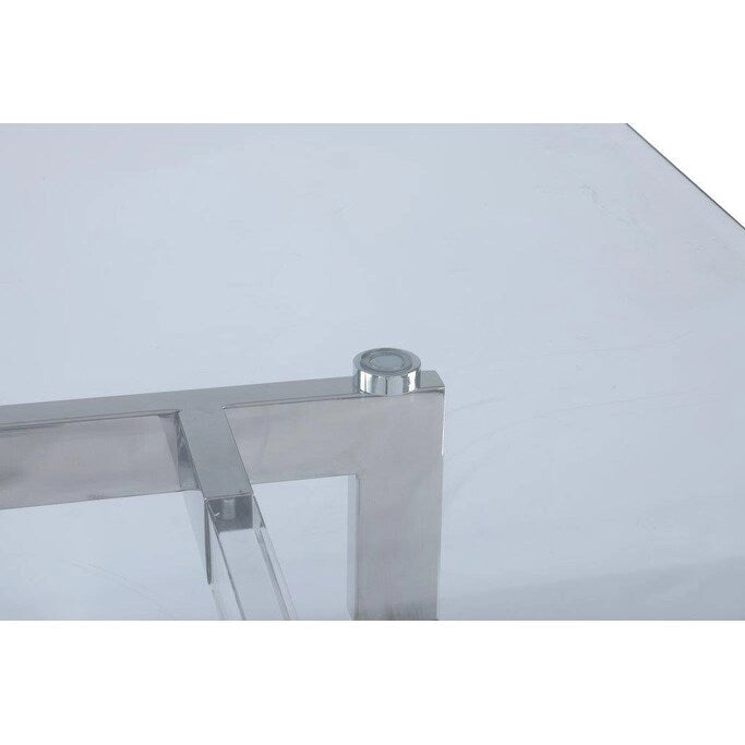 Table de salle à manger de 183 cm avec piètement flottant en acrylique