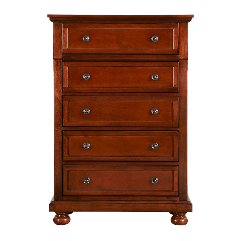 Commode 5 tiroirs merisier