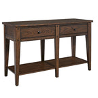 Table console en chêne rustique marron