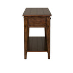 Table console en chêne rustique marron