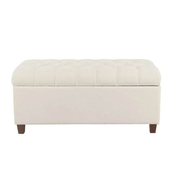 Banc de rangement capitonné
