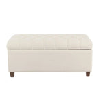 Banc de rangement capitonné