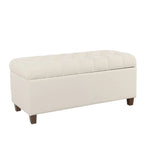 Banc de rangement capitonné