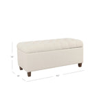 Banc de rangement capitonné