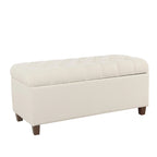 Banc de rangement capitonné