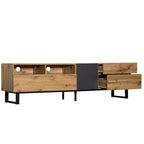 Meuble TV pour téléviseur de 80 pouces avec double espace de rangement