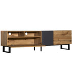 Meuble TV pour téléviseur de 80 pouces avec double espace de rangement