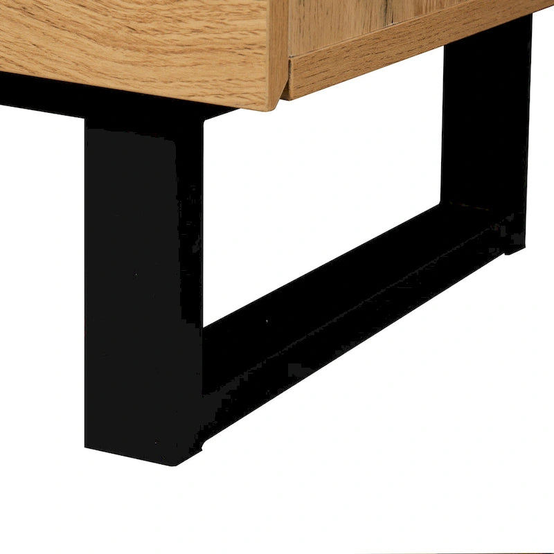 Meuble TV pour téléviseur de 80 pouces avec double espace de rangement