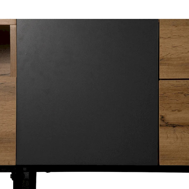 Meuble TV pour téléviseur de 80 pouces avec double espace de rangement