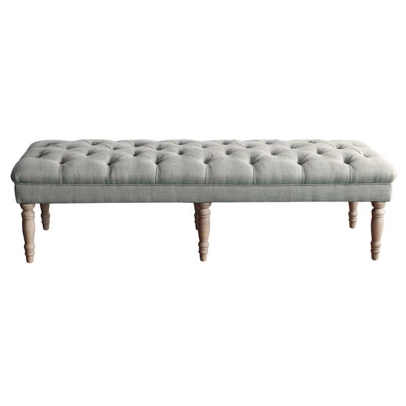 Banc capitonné gris