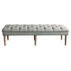 Banc capitonné gris