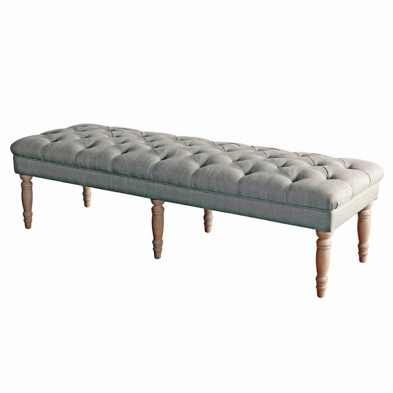 Banc capitonné gris