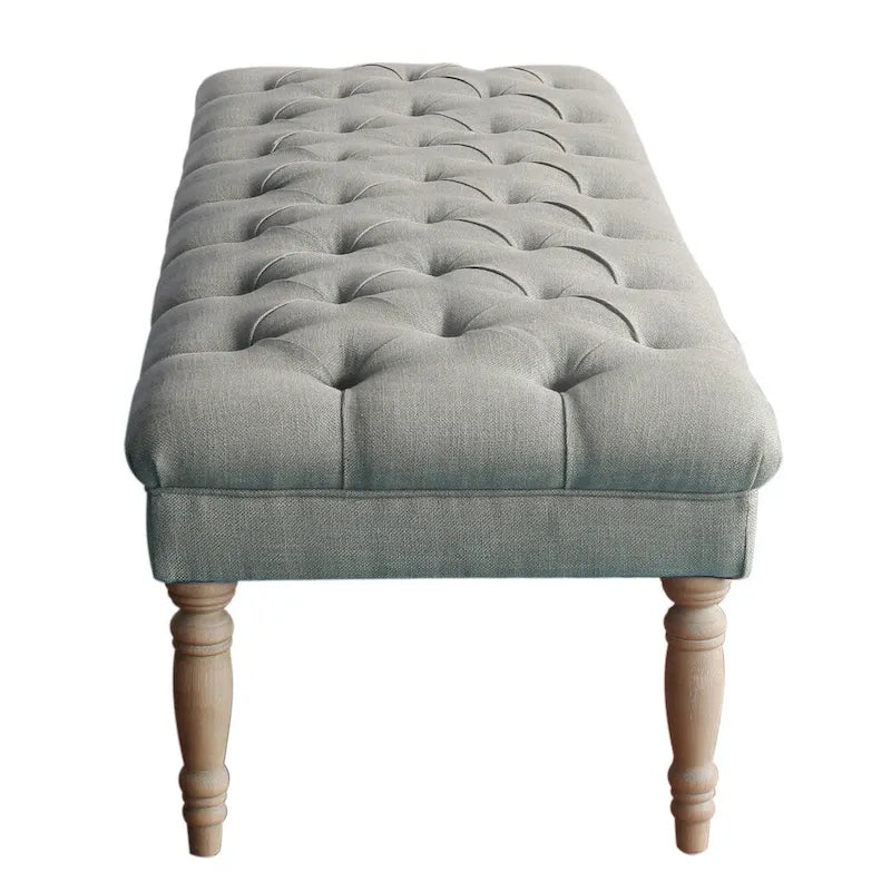 Banc capitonné gris