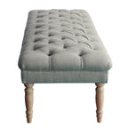 Banc capitonné gris