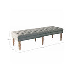 Banc capitonné gris
