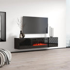 Meuble TV avec cheminée électrique murale de 72 pouces
