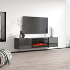 Meuble TV avec cheminée électrique murale de 72 pouces