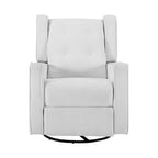 Fauteuil inclinable, pivotant et à bascule en bois massif et microfibre