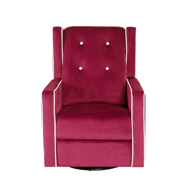Fauteuil inclinable, pivotant et à bascule en bois massif et microfibre