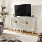 Meubles TV de rangement modernes avec étagères réglables - Lot de 2