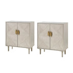 Meubles TV de rangement modernes avec étagères réglables - Lot de 2
