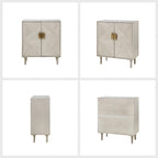Meubles TV de rangement modernes avec étagères réglables - Lot de 2
