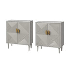 Meubles TV de rangement modernes avec étagères réglables - Lot de 2
