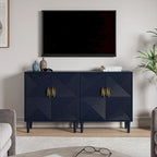 Meubles TV de rangement modernes avec étagères réglables - Lot de 2