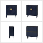 Meubles TV de rangement modernes avec étagères réglables - Lot de 2