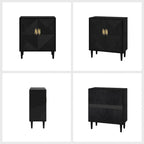Meubles TV de rangement modernes avec étagères réglables - Lot de 2
