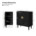 Meubles TV de rangement modernes avec étagères réglables - Lot de 2