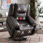 Fauteuil releveur avec massage, chauffage, porte-gobelet et port USB