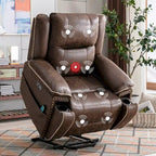 Fauteuil releveur avec massage, chauffage, porte-gobelet et port USB
