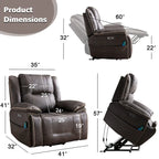 Fauteuil releveur avec massage, chauffage, porte-gobelet et port USB