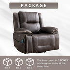 Fauteuil releveur avec massage, chauffage, porte-gobelet et port USB