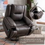 Fauteuil releveur avec massage, chauffage, porte-gobelet et port USB