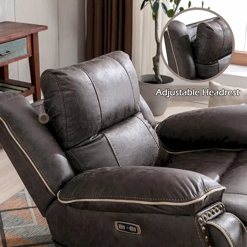 Fauteuil releveur avec massage, chauffage, porte-gobelet et port USB