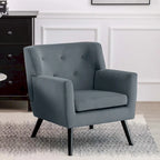 Fauteuil d'appoint capitonné en velours