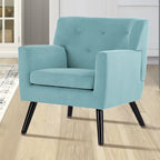 Fauteuil d'appoint capitonné en velours
