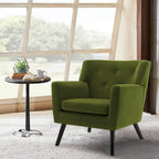 Fauteuil d'appoint capitonné en velours